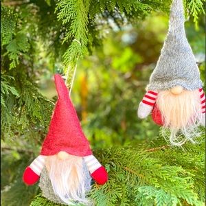 Pair of Rustic Gnome ornaments
